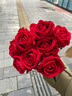 花叙仿真玫瑰花婚礼仿生花装饰生日礼物花束插花客厅绒布假花家居摆件 超大玫瑰艳红色-花朵10cm 3支（体验款） 实拍图