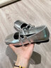 逸兼玛丽珍鞋女平底凉鞋法式晚风银色单鞋新款气质仙女通勤方头浅口 银色升级版法式方头女鞋36 实拍图