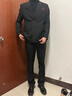 罗蒙西服套装男双排扣休闲复古男士西装外套修身结婚新郎礼服男装 实拍图
