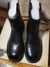 PIPH头层牛皮短靴2025秋冬新款真皮女鞋平底马丁靴妈妈皮鞋加绒女靴子 黑色【加绒款】ZZM21183-1 37 实拍图