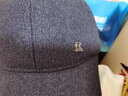帽子男士秋冬季毛呢棒球帽百搭中老年加绒保暖帽爸爸款 灰色 可调节 实拍图