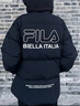 斐乐（FILA） 官方羽绒服情侣款冬季休闲运动连帽长袖印花保暖外套男女装上衣 正黑色-BK M 170/92A 实拍图