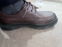 百丽通勤商务皮鞋男牛皮褶皱增高休闲鞋A1373AM4 棕色 40 实拍图