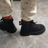 百丽童鞋秋冬靴子中大童马丁靴短靴男女童儿童英伦皮靴 黑色29码 实拍图