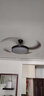 钻石牌（DIAMOND）风扇灯吊扇灯餐厅客厅卧室隐形扇叶大风力一体带灯吊扇家用灯具荐 48寸双控-变频一级能效-黑圆 实拍图