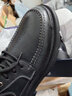 奥康（Aokang）男鞋休闲皮鞋男商务正装时尚男士青年系带软底牛皮鞋黑41码 实拍图