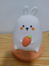 芮八充电小夜灯生日礼物情人节新年送女朋友闺蜜兔子婴儿喂奶床头灯 萌萌兔（充插两用/柔软硅胶） 实拍图