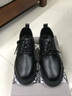 花花公子皮鞋男鞋2025新款秋冬季皮面英伦风商务休闲皮鞋男士正装鞋子男款 黑色 42 实拍图
