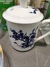 盛天下景德镇陶瓷茶杯带盖骨瓷杯青花水杯办公杯礼品杯会议杯子定制 青梅500ML 实拍图