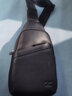 七匹狼运动胸包真皮单肩斜挎包头层牛皮小背包软皮多功能胸挎包斜背包潮 款式一 实拍图