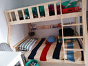 筱环【送货上门包安装】上下床儿童实木床上下铺双层小孩高低子母床 单梯款+书架+双抽+天然椰棕床垫*2 上铺宽115下铺宽135-全实木 实拍图