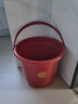 甲东里塑料家用大号红色乔迁新居结婚用品红桶加厚喜桶水桶手提陪嫁米桶 喜庆红大号水桶 实拍图