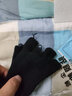 瑞莱奥 手套冬季男士时尚纯色半指毛线手套字母保暖漏指骑行外卖手套学生办公打字手套 黑色 均码 实拍图