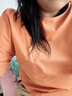 啄木鸟休闲套装中年妈妈女士2025夏季新款宽松大尺码减龄时尚港味两件 桔衣卡其裤套装 2XL(建议130斤-145斤) 实拍图