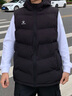 卡尔美（KELME）连帽棉马甲男冬季新款防寒保暖运动棉服无袖休闲坎肩 玛瑙黑 XL 实拍图