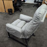 积木部落  懒人沙发可睡觉午休折叠床办公室休闲躺椅电脑椅可躺单人沙发床 灰色+脚踏【固定扶手】普通款 实拍图