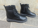卡帝乐鳄鱼（CARTELO）马丁靴男款秋冬季2025工装靴子男厚底皮靴高帮男靴作战靴 黑色 42 实拍图