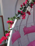盛世泰堡 仿真玫瑰塑料花藤假花吊顶藤蔓绿植藤叶餐厅空调管道客厅新年装饰 69头玫红色 实拍图