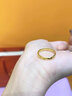 中国黄金（CHINA GOLD）足金钻纹戒指男女款黄金戒指素圈七夕情人节礼物送女友男友老婆 圈号13 约1g 实拍图