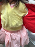 三沙（Sansha）儿童长袖裙连体服雪纺V领蕾丝芭蕾舞服练功表演服51AF0002浅粉M 实拍图