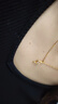 中国黄金（CHINA GOLD）丘比特之箭黄金项链女足金吊坠实用生日礼物高档实用送女友生日 【京速达】经典版吊坠+金色银链 实拍图