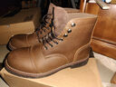 马登头层8111工装靴男鞋真皮美式复古户外伞兵靴vintage机车靴马丁靴 蜜蜡色   45 实拍图
