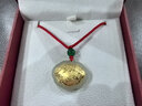 Lossot儿童生日礼物岁岁平安金镶玉吊坠项链宝宝锁百天周岁出生礼物小孩 实拍图