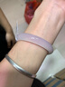 欧禧高冰玛瑙手镯女玉髓镯子冰种白月光荔枝冻翡翠玉镯七夕情人节礼物 54圈口/白月光【80-90斤】 实拍图