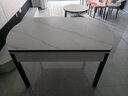 晨巢 岩板餐桌 实木餐桌椅组合现代简约可伸缩折叠吃饭桌子餐厅家具 黑白框架哑光雪山白-505软包椅 1.35米一桌八椅-12MM岩板厚度 实拍图