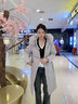 XAQ羽绒服女长款2023秋冬时尚洋气90白鸭绒加厚保暖狐狸大毛领外套女 喜马拉雅灰 S（80-110斤） 实拍图