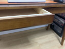 费林斯曼实木书桌椅学生学习桌课桌电脑桌升降办公写字桌书柜书架组合桌 【升级款】120CM胡桃色实木单桌 现代简约 晒单实拍图