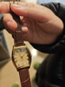 聚利时（Julius）手表女酒桶形复古气质百搭石英防水时尚学生女士手表咖色JA-703D 实拍图