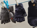迪淑琪儿童手套秋冬季男孩防寒6-12岁保暖男童半指翻盖五指小学生写字 M标（军绿）10-18岁 均码 实拍图