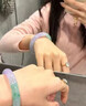 云里春彩紫罗兰翡翠手镯糯冰种浅绿飘花紫翡玉镯子正圈美人镯送礼 56mm 实拍图