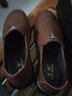 【真牛皮+上线】戈耐休闲皮鞋男士乐福鞋一脚蹬懒人鞋低帮平底鞋防滑春夏透气中年老年人爸爸鞋百搭潮流男鞋 茶色【真皮+手工上线】软底软面 四季款 42码(260MM) 实拍图