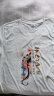 纯棉白色短袖t恤女修身型夏季新款运动风休闲女士半袖上衣 白色圆领：Samanlhn羽毛 M 95-105斤 实拍图