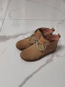 暇步士（Hush Puppies）马丁靴女士英伦加绒休闲保暖短靴B2I41DD1 驼色 40 实拍图