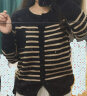 纯一良品（CUNYI）童装儿童针织开衫男童毛衣秋季新款中大童百搭撞色条纹外套 黑色条纹 160cm 晒单实拍图