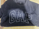 Gap夏季爆款男女装2024夏新款撞色logo圆领短袖T恤纯棉544465 黑灰色 180/100A(XL) 亚洲尺码 晒单实拍图