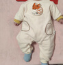 巴拉巴拉童装宝宝连体衣冬装新生儿哈衣婴儿包屁衣加绒萌男童女童婴童衣服 奶白10504 66cm 实拍图