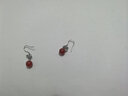 欧洛西 红玛瑙耳坠女款时尚耳饰多彩水晶耳环长款925银耳钉 红玛瑙 实拍图