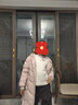 英氏（YEEHOO）女童羽绒服儿童保暖外套冬季时尚淑女中长款中大童装洋气冬装新款 字母小花-粉色 150 实拍图
