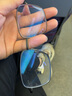 依视路（ESSILOR）男女款商务超轻镜框可配依视路镜片光学近视定制防蓝光平光眼镜 现片2片装 来架加工 镜框+依视路A4防蓝光1.67现片 实拍图