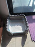 华元宠具（hoopet）狗厕所小型犬防踩屎泰迪狗尿盆狗屎盆不湿脚带围栏狗砂盆狗狗厕所 【店长推荐】绅士灰中号(12斤内) 实拍图