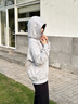 FILA 斐乐官方情侣款连帽卫衣秋季新款纯棉宽松针织长袖上衣加绒 云雾花灰-MG M 实拍图