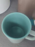 无泥（WUNI） ins北欧莫兰迪马克杯子带盖勺简约哑光撞色陶瓷创意奶茶家用水杯 燕麦灰-宝马杯 配盖勺 晒单实拍图