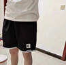 真维斯（Jeanswest）夏季短裤男士宽松速干休闲运动冰丝大裤衩外穿薄款沙滩五分中裤潮 2525黑色 XL 实拍图