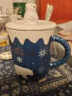 盛樱咖啡杯子男女情侣水杯牛奶杯子陶瓷马克杯陶瓷杯卡通 带盖子茶杯 北极熊-蓝 晒单实拍图