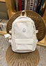 爱情海双肩包女大学生轻便书包时尚休闲大容量背包初中减负旅行包电脑包 【白色】轻便轻奢百搭ins帆布 出游运动笔记本通勤简约高颜值 实拍图