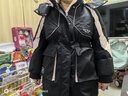 鸭鸭羽绒服女中长款冬季新款时尚城市轻户外运动休闲保暖外套XB 黑色 L 实拍图